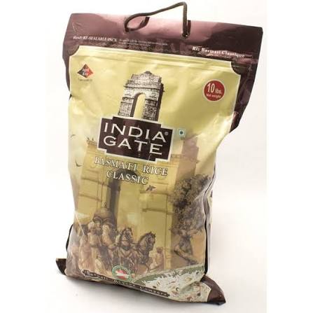 India Gate Basmati Rice  Classic  10 Lb.  White